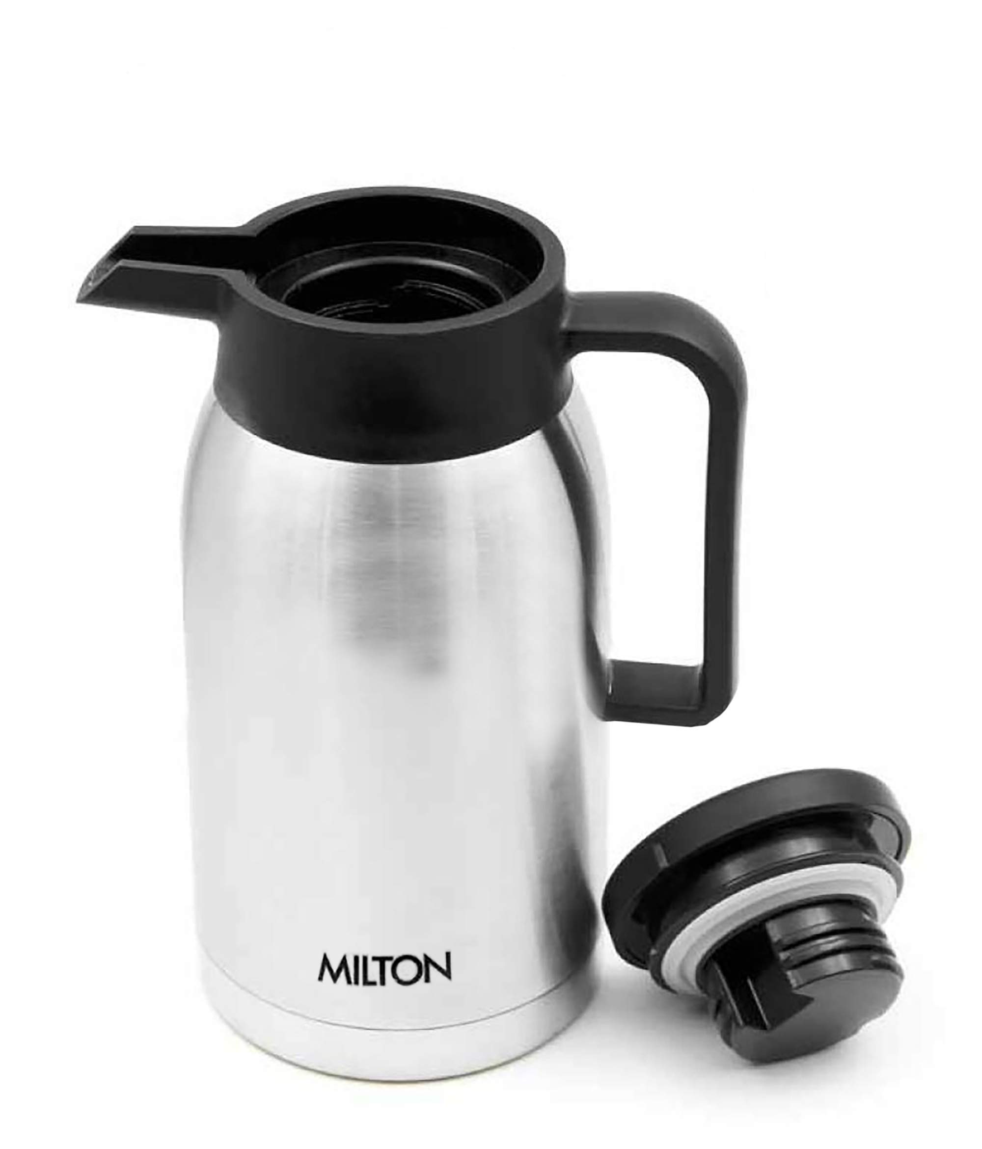 Milton Omega Carafe 500 Stainless Steel Double Walled Vacuum Insulated Flask with Lid and Handle, 500 ml, Silver, Coffee/Tea Carafe Heat & Cold Retention, Leak Proof, Rust Free, Easy to Carry - Image 3 thumbnail