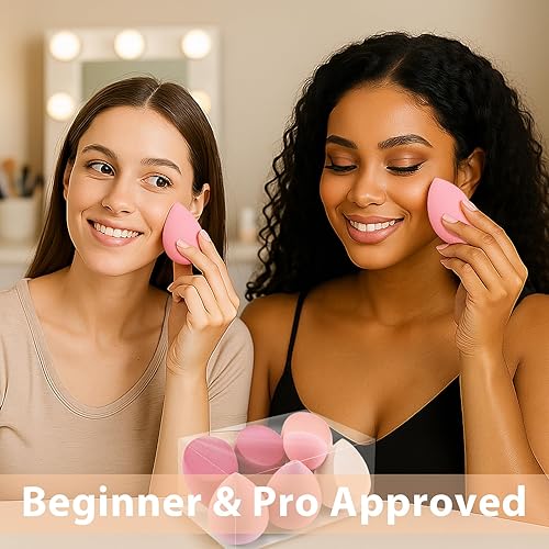 Miniatura 7 de Foonbe - Juego de esponjas de maquillaje Foonbe Blender Sponges, 7 piezas para líquido, crema y polvo, sin látex, esponjas de belleza multicolor con