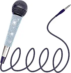 Microfone vocal 58 com cabo XLR, corpo fundido preto e alça prateada brilhante para KTV, canto, DJ, igreja, apresentação, gravação
