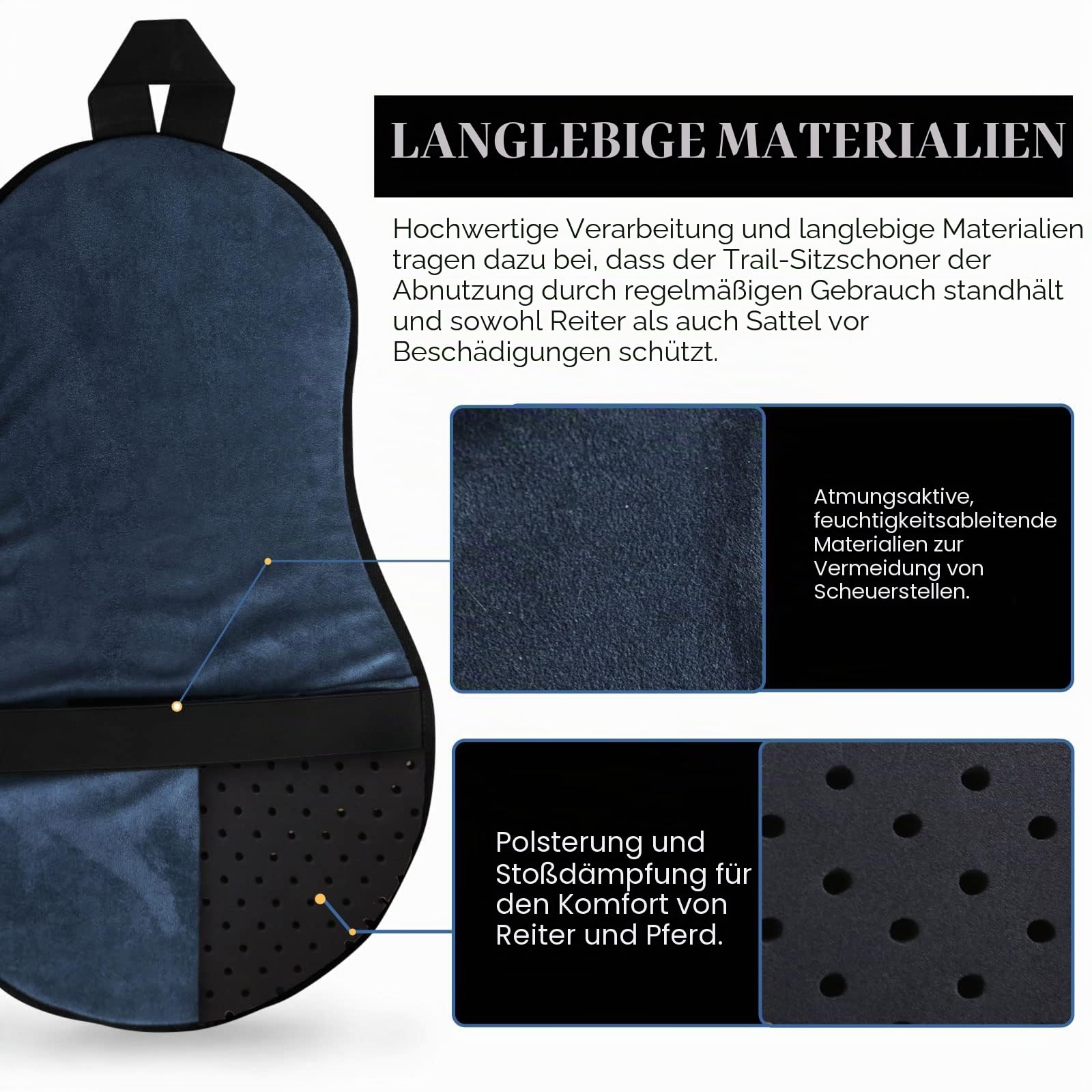 Harrison Howard Trail Seat Saver Western-Sattelsitzpolster mit gepolsterter Unterseite, hilft den Druck auf den Rücken zu verteilen
