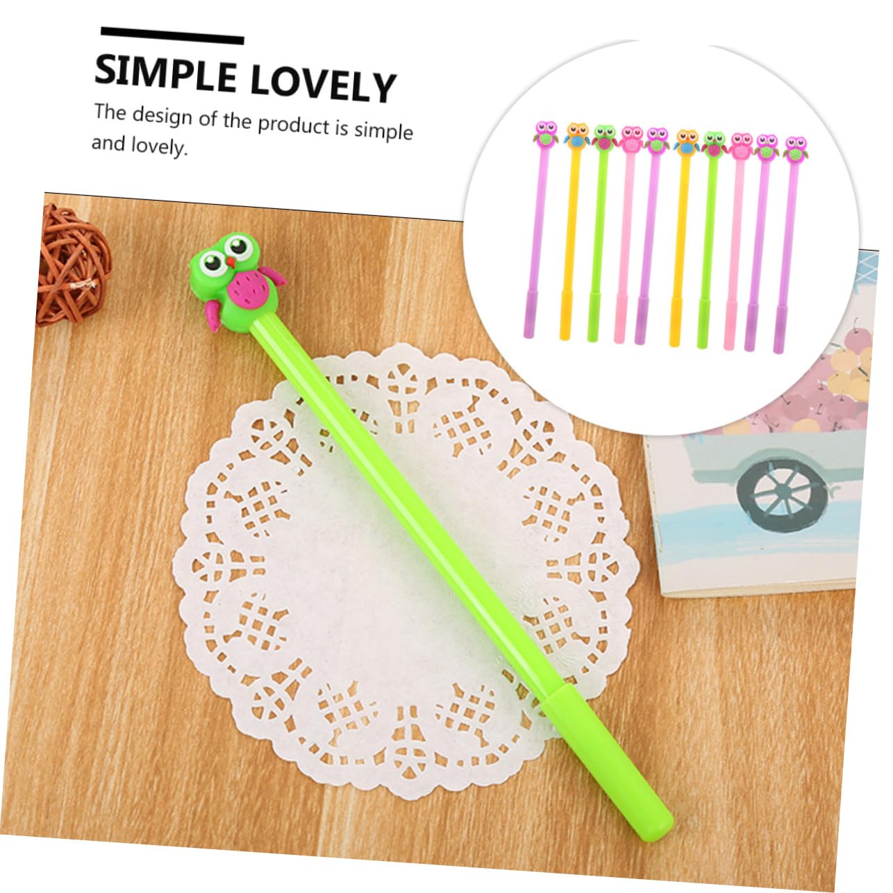 LALAFINA 30pezzi Penne Gel Cartoon Con Design Creativo Di Gufo Penne Scrittura Adorabili Per Scuola e Ufficio Materiale Leggero e Maneggevole Stimola Interesse Nella Scrittura Per Studenti