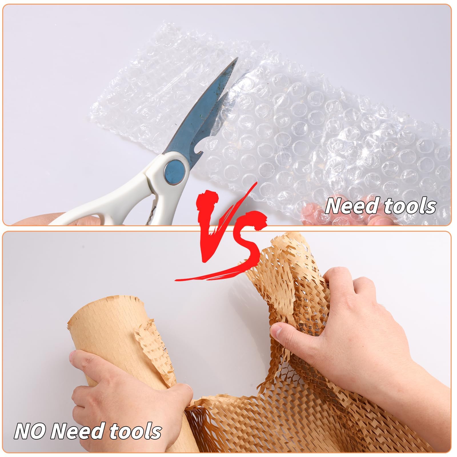Papel de embalaje de panal de 16 pulgadas x 400 pies, 4 piezas de envoltura de amortiguación de burbujas para embalaje/envío/mudanza, papel de embalaje de burbujas ecológico para artículos frágiles,