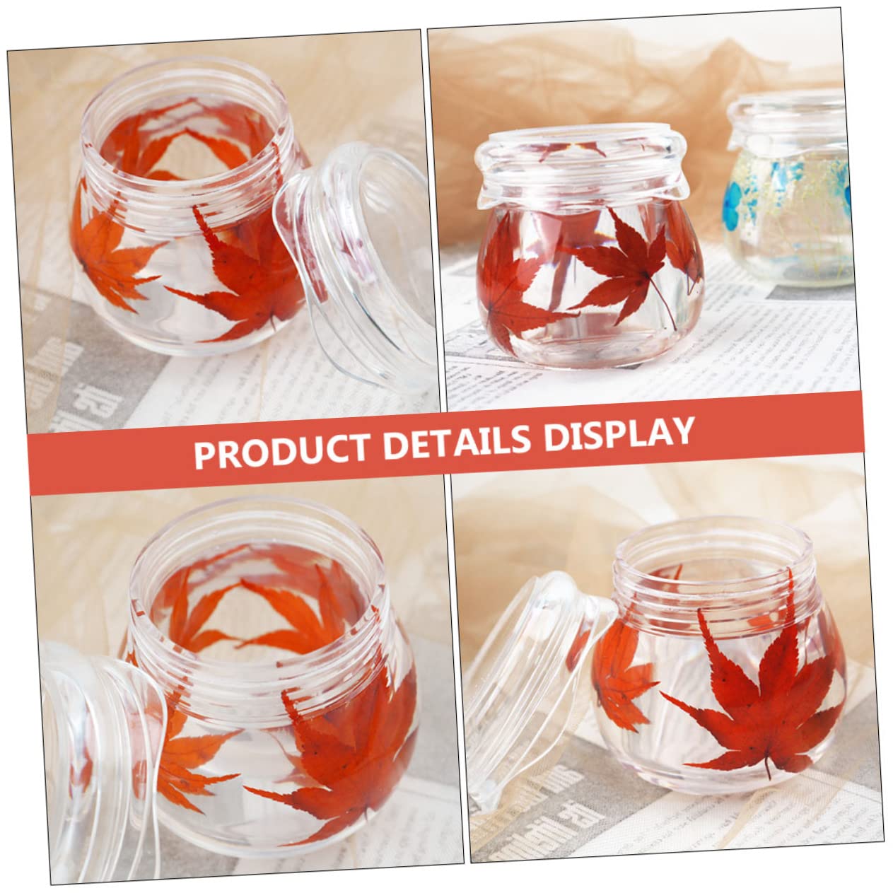 DOITOOL 6 Sätze Kristallklarer Epoxidharz Resin Bottle Mold mit Abdeckung Silikon Storage Box Mold für Schmuckbecher Puddingbecher und Aufbewahrung DIY Kreativset für Dekorationen