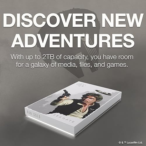 Miniatura 6 de Seagate Han Solo SE FireCuda - Disco duro externo de 2 TB - USB 32 iluminación LED RGB personalizable blanco funciona con PC Mac Playstation y Xbox
