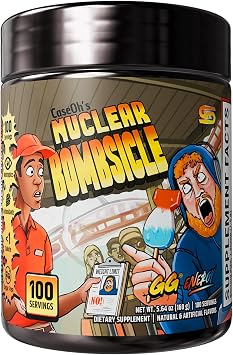 Gamer Supps GG Energy - CaseOhs Nuclear Bombsicle by CaseOh 100 Servings - Keto Friendly Gaming Energy and Nootropic Blend, Sugar Free + Caffeine + Vitamins + Immune Support, Powder Drink