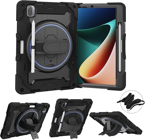 Funda para Xiaomi Pad 5 / MiPad 5 Pro de 11 pulgadas 2021, resistente funda protectora a prueba de golpes para niños con soporte giratorio de 360° y