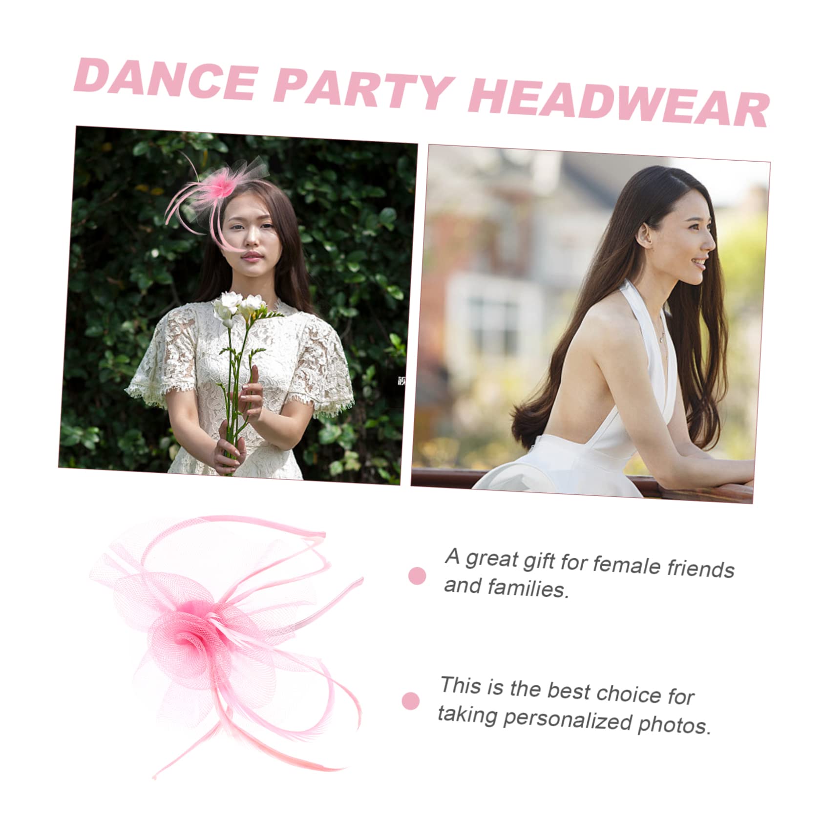 Mikinona 3piezas Tocado De Novia Tul Accesorio Fotográfico Para Bodas y Fiestas Diadema Elegante Para Eventos y Representaciones