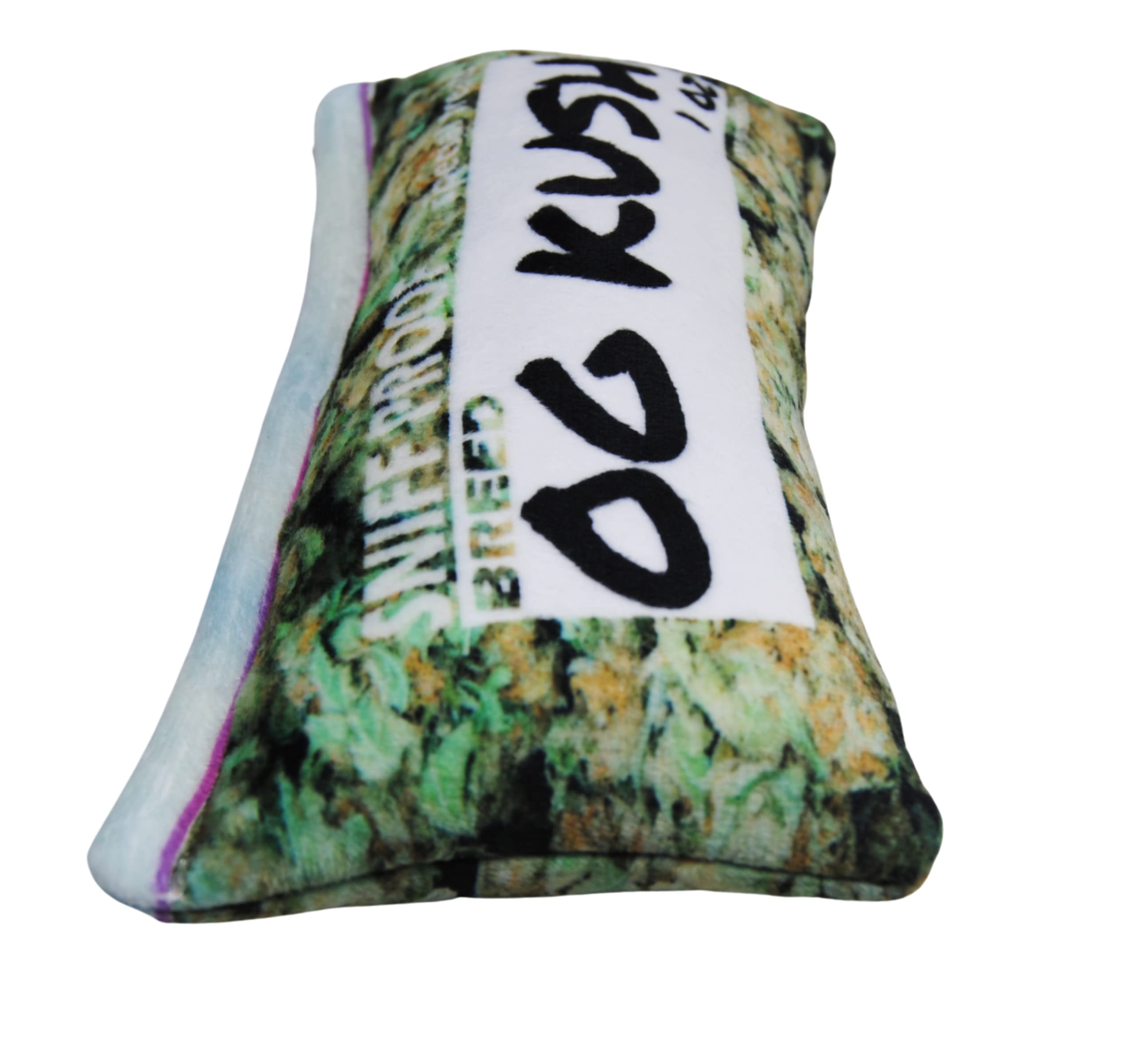 Bag-O-Weed OG Kush Ounce of Weed Parody - Bolsa de peluche para perro con chirriador, divertido regalo para perros pequeños medianos y grandes