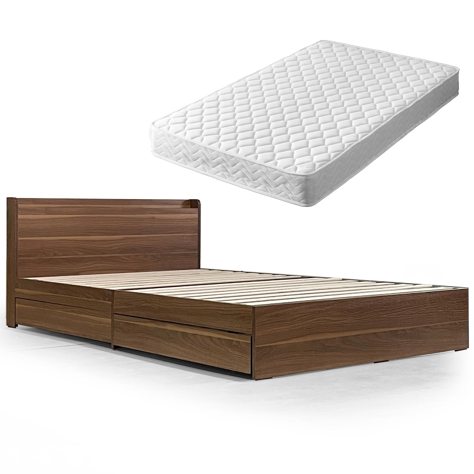 Amazon｜タンスのゲン ベッドフレーム マットレス セット シングル