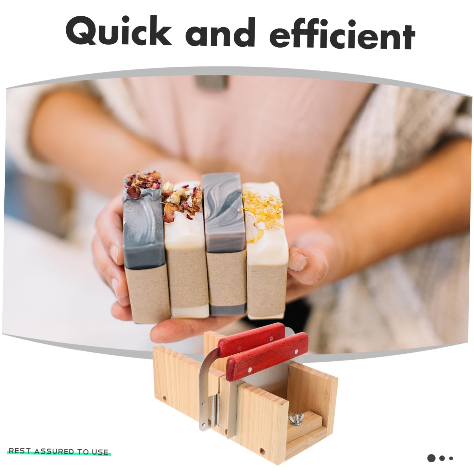Mipcase Molde Cortador de Jabón de Bricolaje para Hacer Jabón Cortador Doble de Madera de Pino Acero Inoxidable Corte Preciso Uso Manual y Profesional