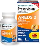 PreserVision AREDS 2 Supplément de Vitamines & Minéraux pour les Yeux, Contient Lutéine, Vitamine C, Zéaxanthine, Zinc, Vitamine E, Suppléments de Santé Oculaire pour Adultes, 120 Mini Gélules (l'emballage peut varier)