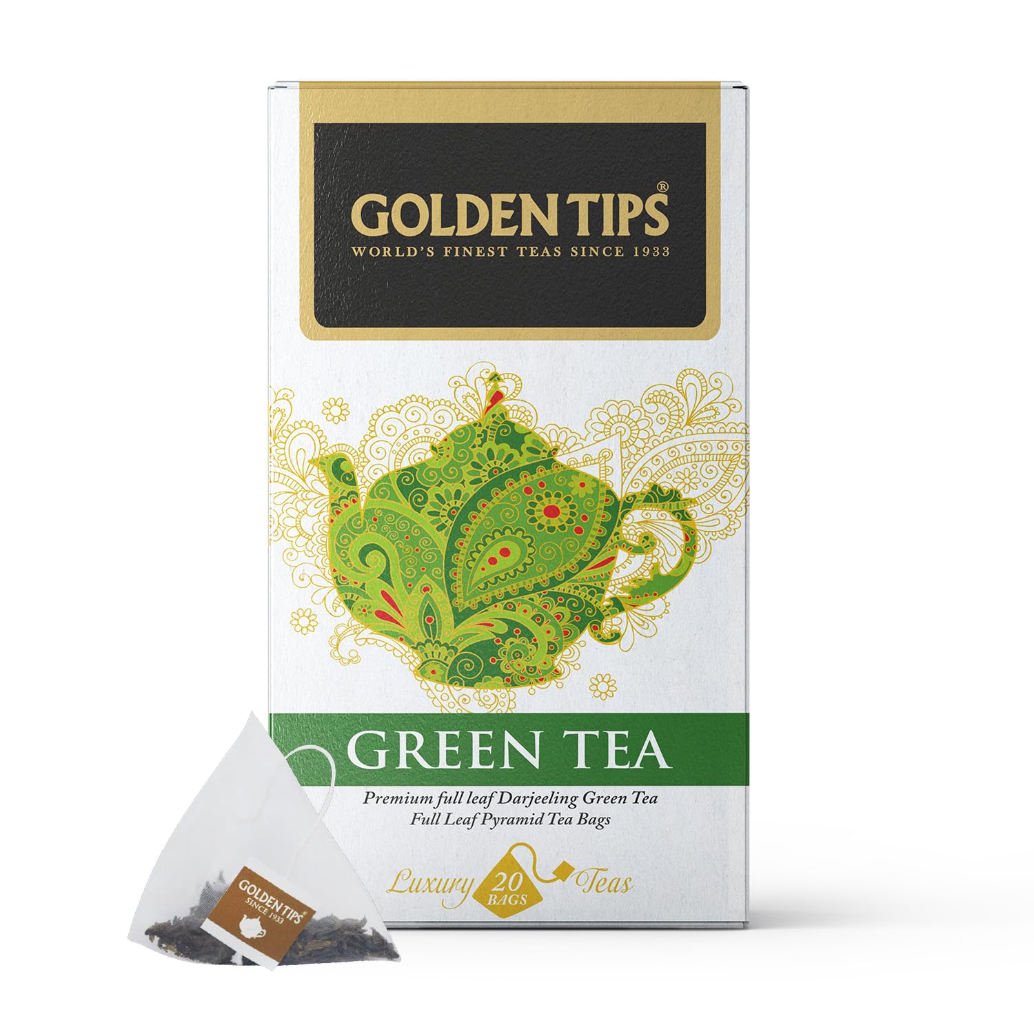See full amazon price history chart for Golden Tips Healthy/Natural and Organic Garden Fresh Darjeeling Green Pyramid Tea Bags (20 Bags, 40 Gram) Golden Tips Healthy/Natural and Organic Garden Fresh Darjeeling Green Pyramid Tea Bags (20 Bags, 40 Gram) (B01M9A7J7M) Amazon Price History, Amazon Price Tracker