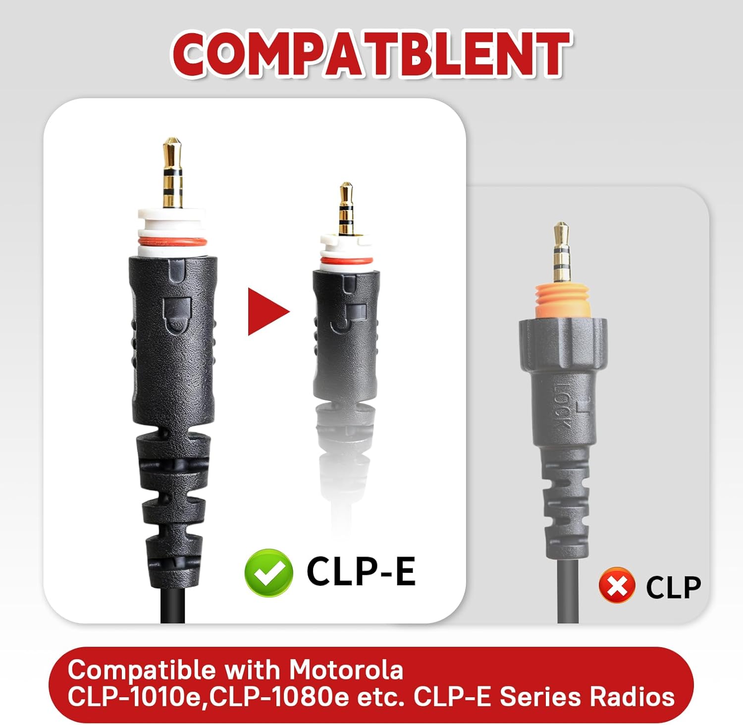 WODASEN 10 Pcs CLP1010e Earpiece CLP1080e Earpieces C-swivel Walkie Talkie Ear piece with Mic PTT G-shaped 1080e Headset for Motorola 1010e CLP1040e CLP1083e CLP446e CLPe446 CLPe Plus Radio (10 Packs)
