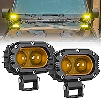 Vista 11 de Nilight Disparador lateral LED amarillo 2 unidades 6.5 pulgadas 60W haz de inundación para conducción fuera de carretera niebla barra de luz