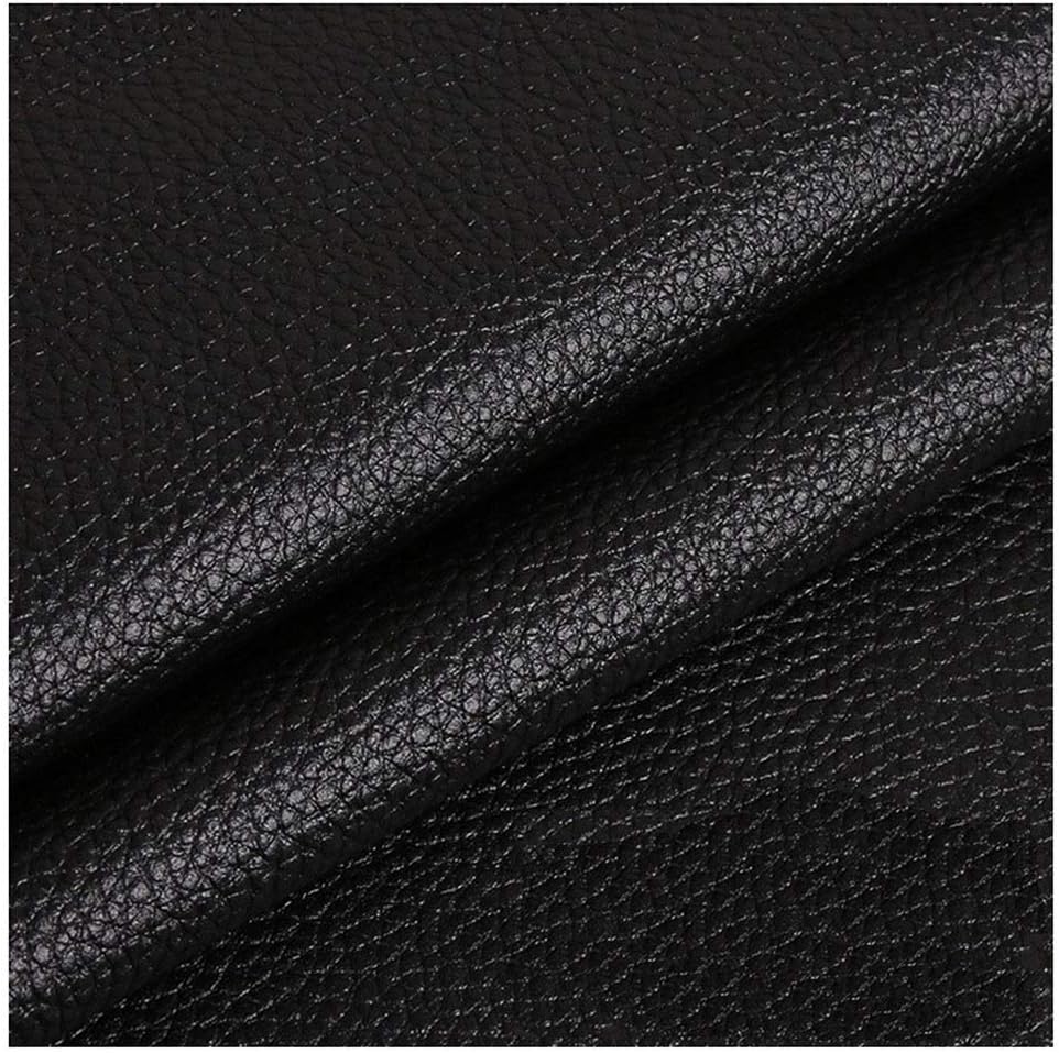 Faux Leather Fabric Leathercloth Material Clothing Dressmaking Upholstery Water Proof Sofa Car Seating Covers Upholstery(Black,1.4x6m)