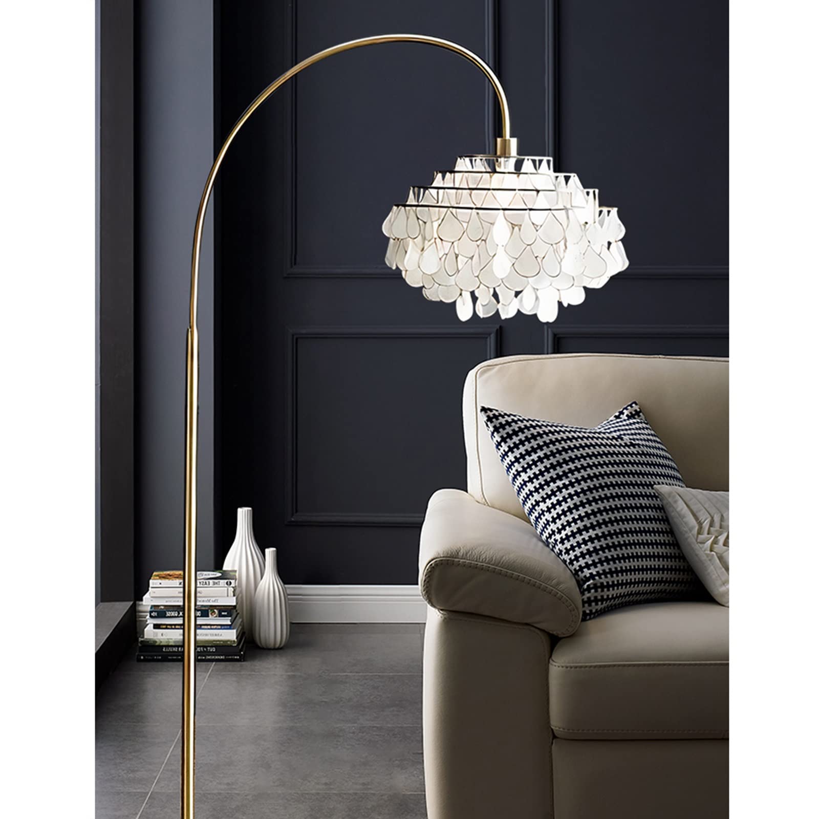 KKXXYQFC Lampada da di Lusso nordica - Conchiglia per Soggiorno, Camera da Letto e Studio - Illuminazione Creativa in Stile Pastorale Americano per l'arredamento di casa e Ristorante
