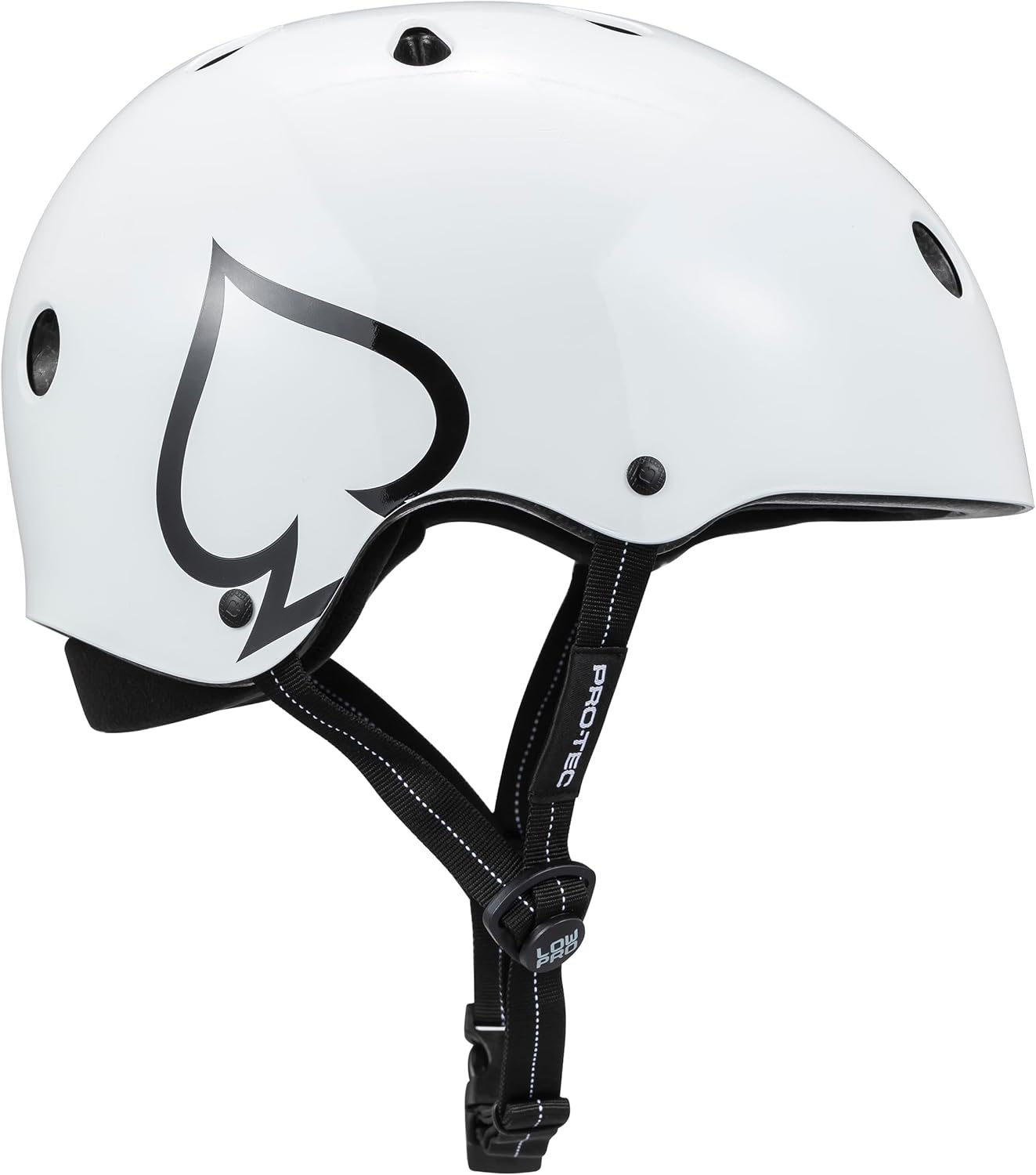 Pro-Tec Low PRO Triple Certified Helmet - Ideal for Skateboarding, Bicycling, BMX and Roller Skating Gloss White X-Large-XX-Large