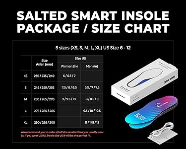 Salted Smart Insole with Golf for Android and iOS, IoT