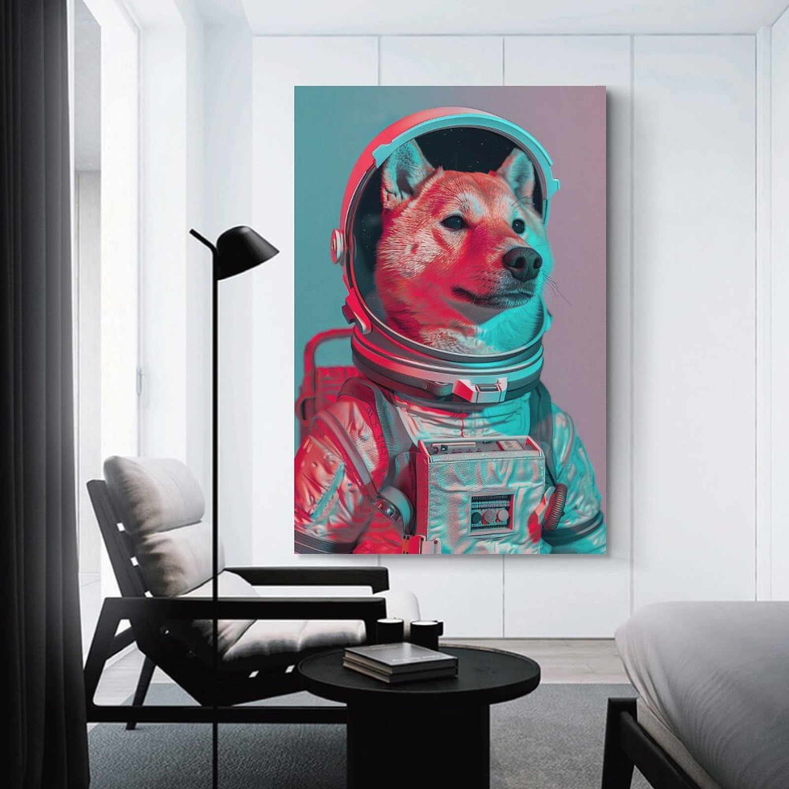 Junmoney Tosa Inu Wall Art Print, 16x24inch(40x60cm), for Wall Displays, Bedrooms Or Room Updates, A Versatile Canvas Print for Layering