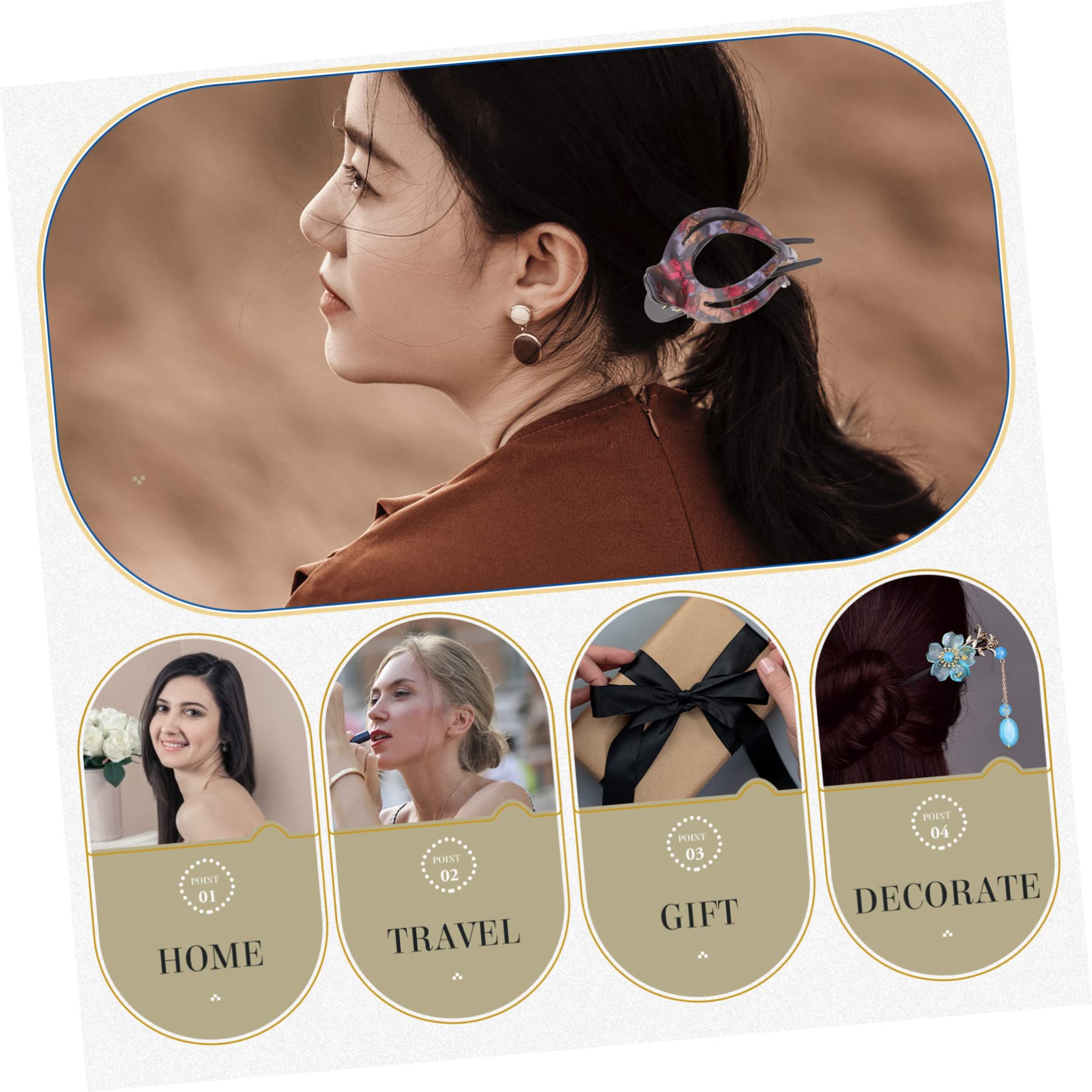FOMIYES 3 Set Di Fermagli Per Da Donna Fermagli Per Sottili Fermaglio Per Coda Di Cavallo Presa Forte Per 3 Pezzi*3