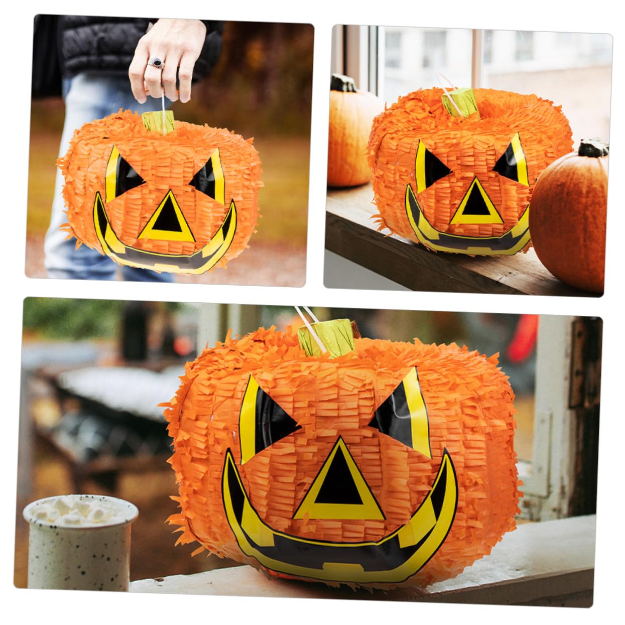 Beaupretty Kürbis Piñatas Für Den Herbst Mit Füllmaterial Halloween Dekorationen Kürbisse Füllmaterial Große Halloween Party Für Drinnen Gruselige Dekoration Event Dekoration