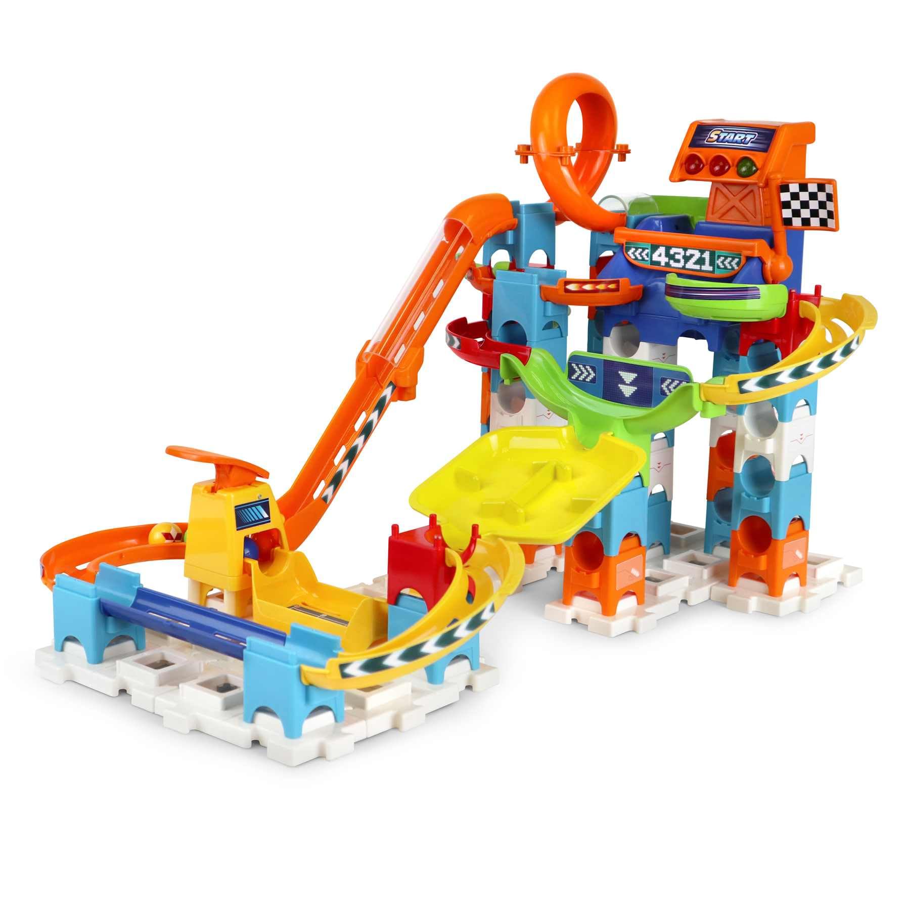 VTech Marble Rush Racing Track Set, circuito interattivo, giocattolo da costruzione per bambini dai 4 anni in su, versione spagnola