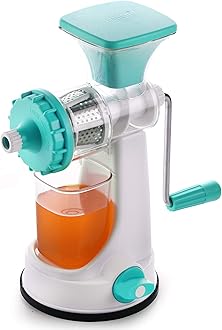Ganesh Fruit & Vegetable Steel Handle Vacuum Locking base Juicer Machine, Juice Maker, Orange Juicer, Blue