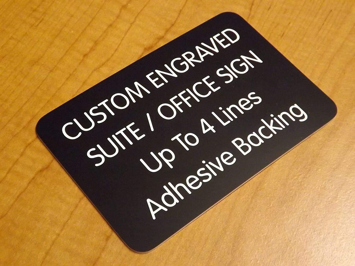 Amazon.com : Imprue Custom Engraved 4x6 Black wWhite Lettering