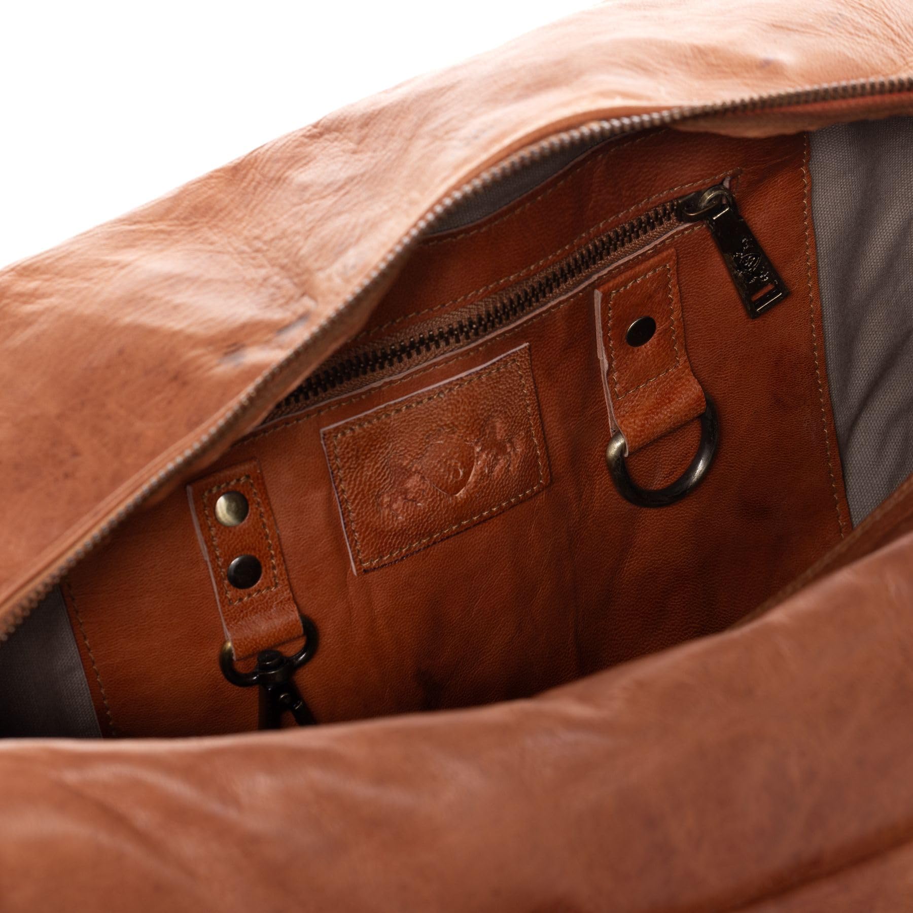 SID & VAIN Weekender Landon Sporttasche groß Herren 60 cm Reisetasche Handgepäck braun Vintage Leder