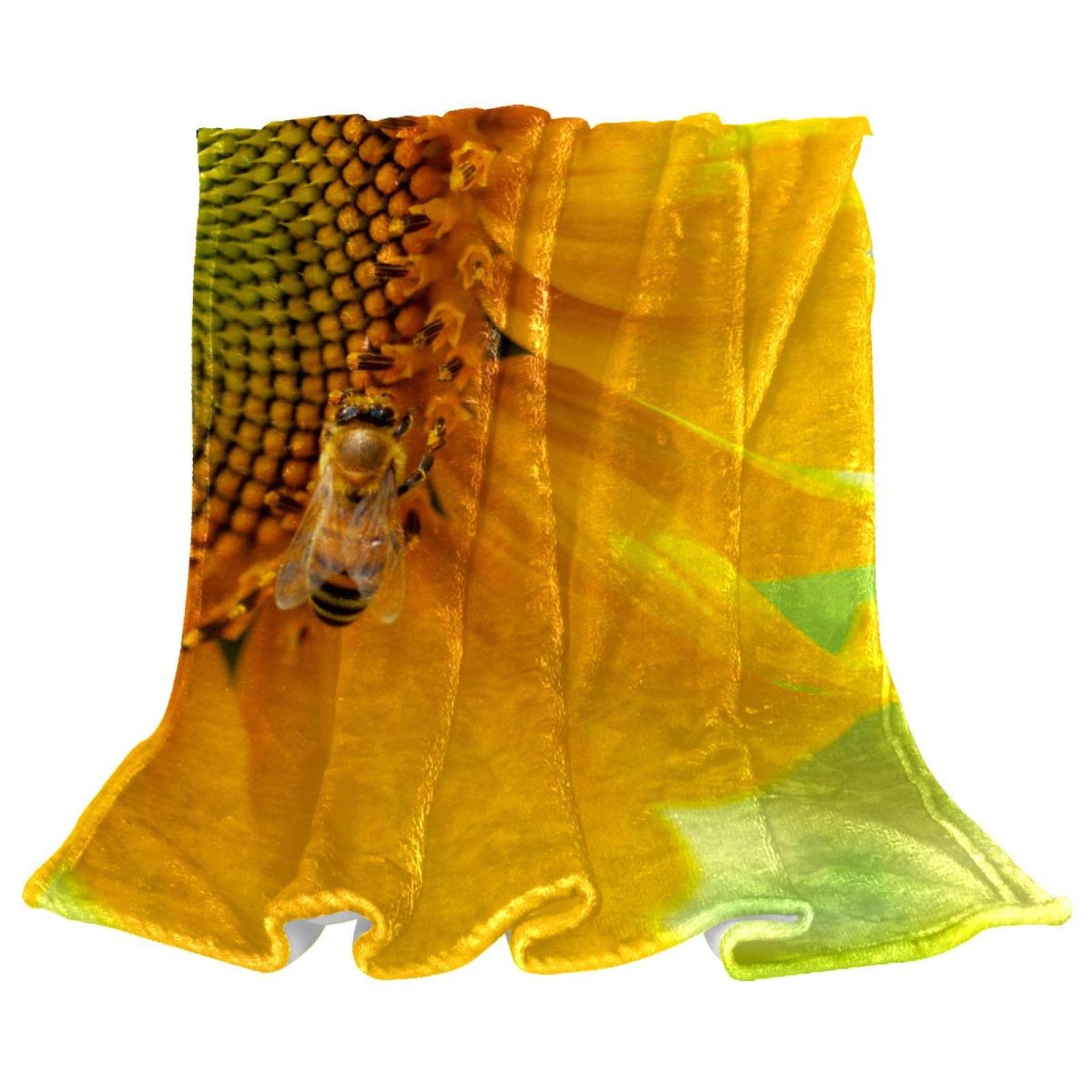 Couverture polaire tournesol pour éliminer le froid du canapé et du sol