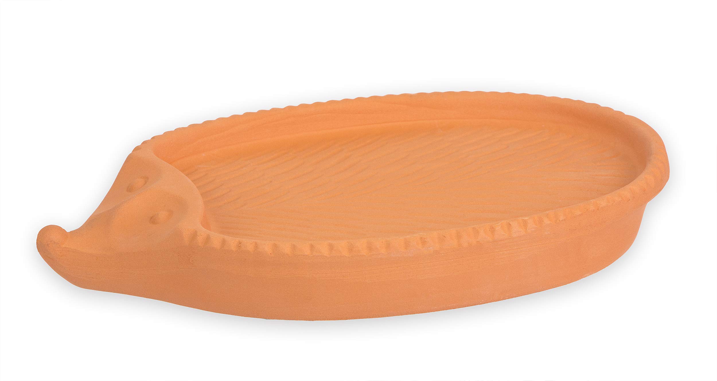 Römertopf Riccio Porta-Crescione in Terracotta Naturale – Semenzaio con Semi di Crescione, Coltivazione senza Terra, ca. 24 x 14 cm, Lavabile in Lavastoviglie, Idea Regalo per Bambini