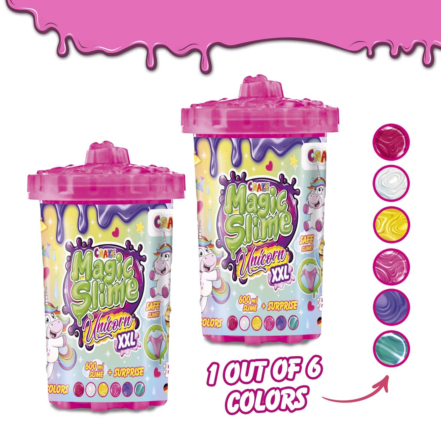 CRAZE Magic Slime Licorne Kit Slime Enfant XXL Boîte 800ml avec Figurine Licorne à l'intérieur - Jouet Licorne