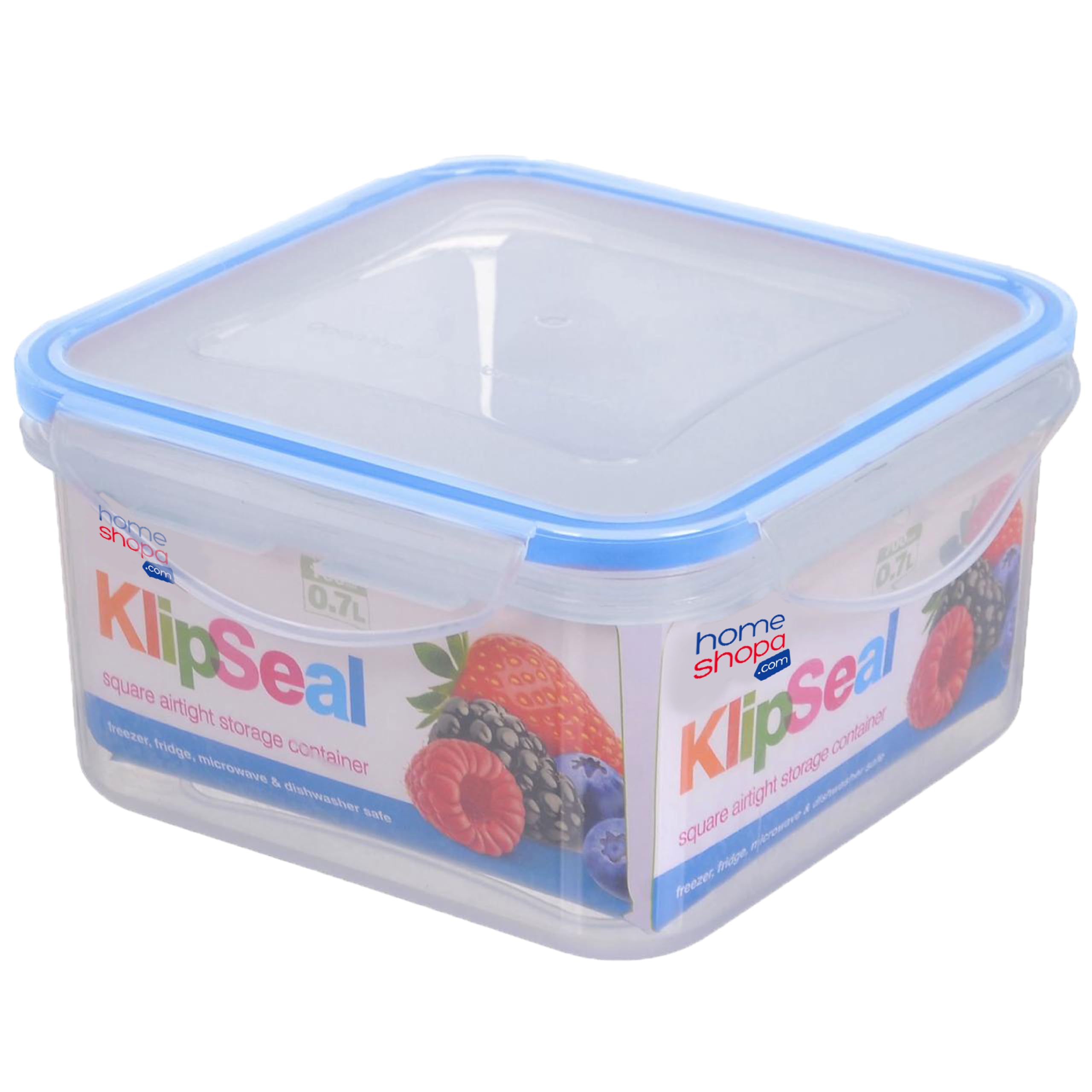Homeshopa.com Pack 1 Homeshopa Plastic Airtight Food Storage Container, 1 Pack 700Ml Square Leakproof Stackable Container With Clip-Lock Lid, Bpa Free Reusable Meal Prep Lunch Box, Microwave Freezer & Dishwasher Safe