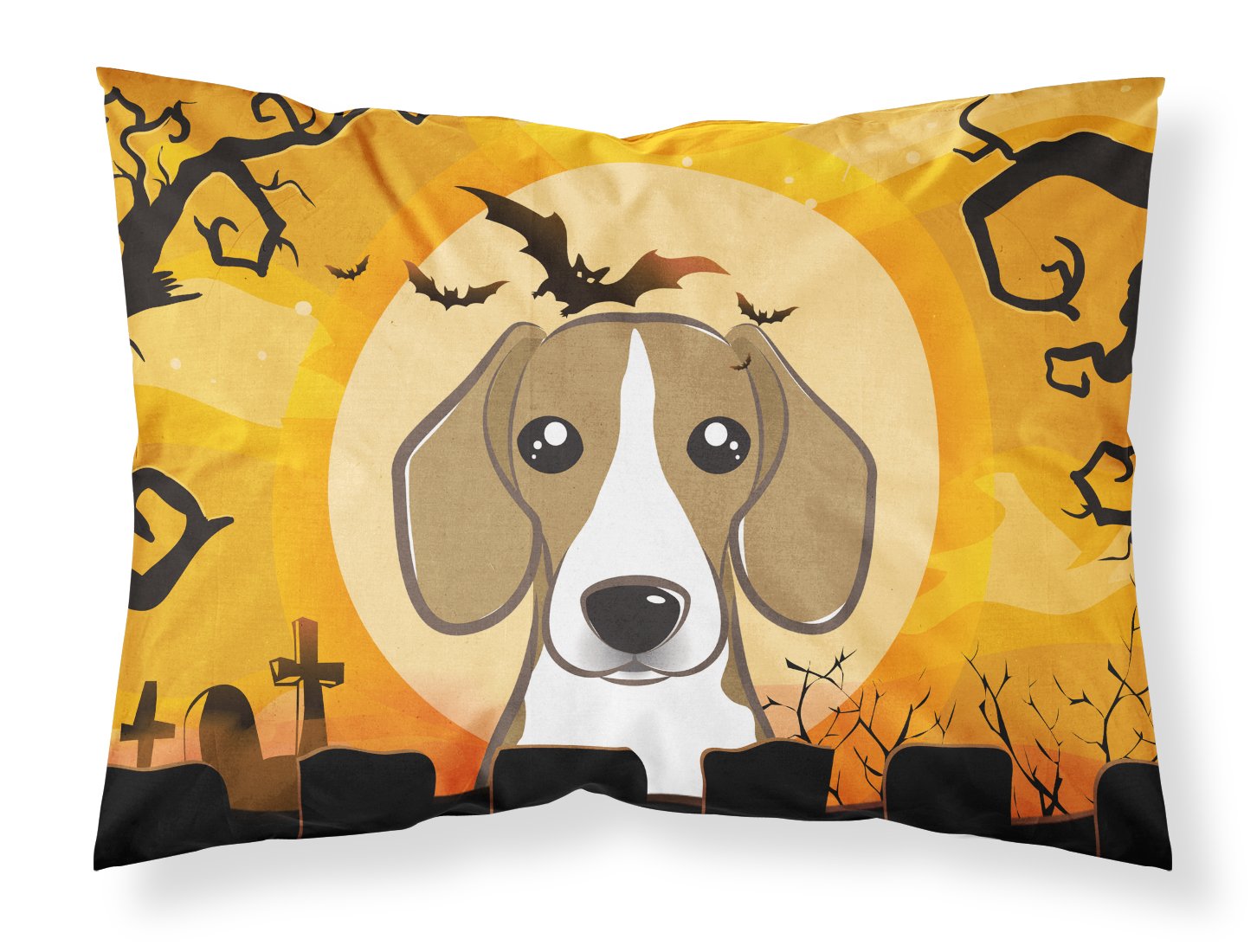 Taie d'oreiller Beagle tissu standard grande taille pour deco Halloween