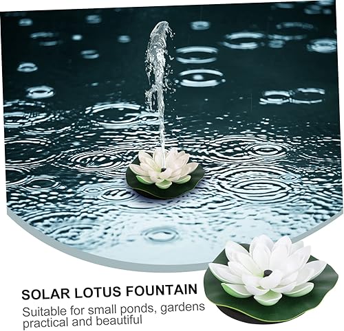 Miniatura 8 de Cabilock Fuente solar Flor de Lis Decoración Plantas Decoración al aire libre Bomba Solar Flotante Fuente de Estanque Energía Solar Fuente de Panel