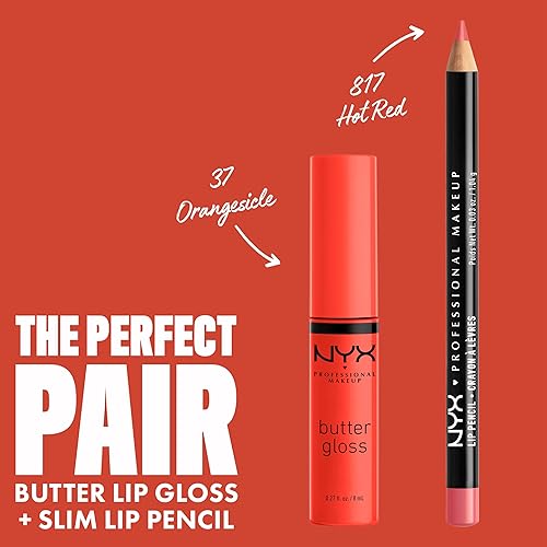 Miniatura 292 de NYX PROFESSIONAL MAKEUP Butter Gloss - Brillo de labios no pegajoso, tono marrón achocolatado (Ginger Snap)