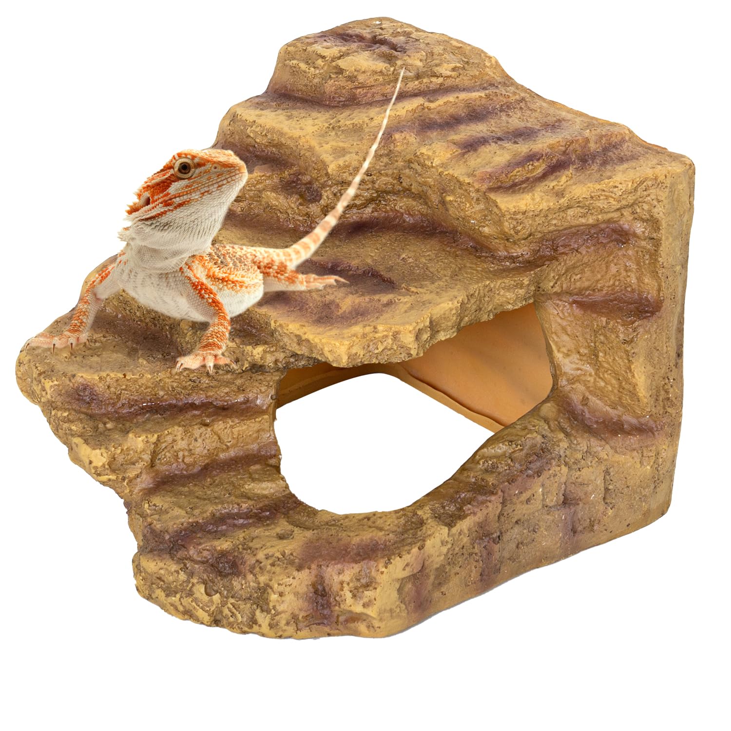 Reptile Hideout - Rampa de Escalada para Cuevas, Plataforma para Dragones barbudos, geco, Tortuga, Lagarto, Serpiente, Rana