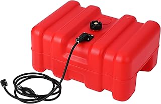 Marine Tank, 12 Gallon Marine Boat Transfer Tank with 9.8ft Hose, I-Shaped Handle, Easy to Carry for Outboard Engine Boats, Fishing Boat, Deck Boat,Yacht