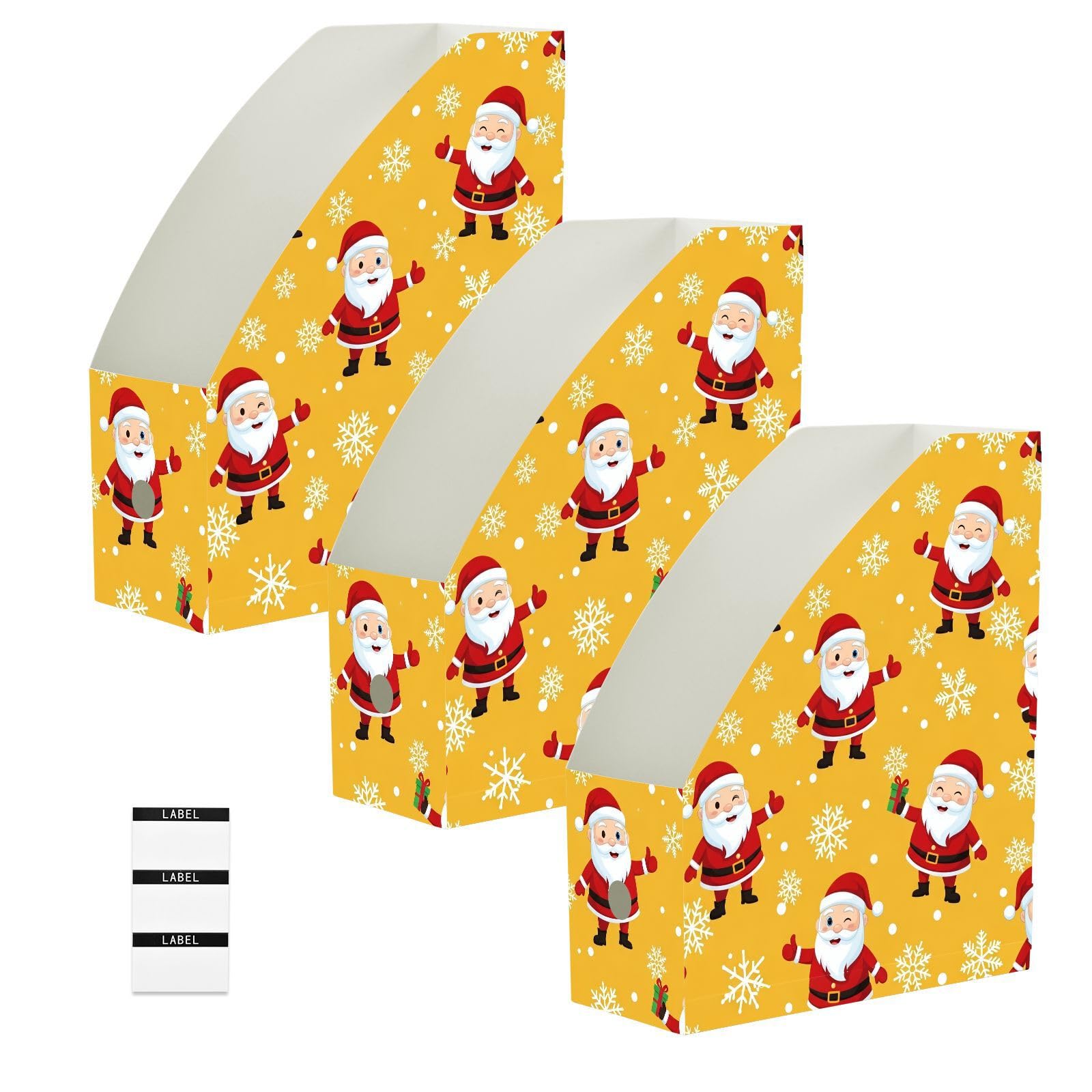Porte-revues en polypropylène résistant à l'eau Motif flocon de neige Jaune