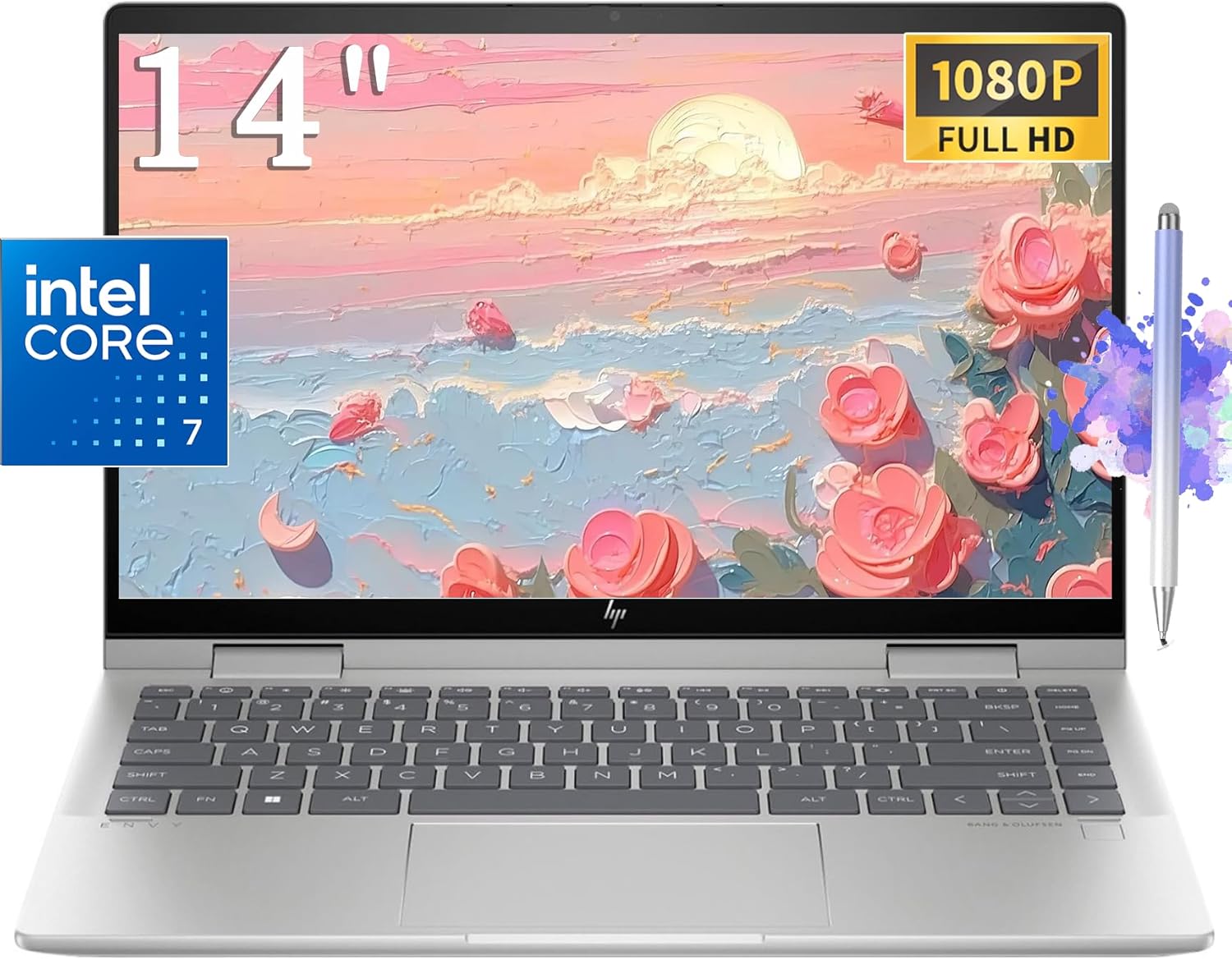 HP 2024 Envy 2-in-1 14″ FHD Touchscreen Laptop, Core 7 150U(Bests i7-1355U), Wi-Fi 6E, FP Reader, Natural Silver, Backlit KB, BT 5.3, Win11 W/Stylus Pen (16GB RAM | 1TB SSD +Pen) HP 2024 Envy 2-in-1 14″ FHD Touchscreen Laptop, Core 7 150U(Bests i7-1355U), Wi-Fi 6E, FP Reader, Natural Silver, Backlit KB, BT 5.3, Win11 W/Stylus Pen (16GB RAM | 1TB SSD +Pen)