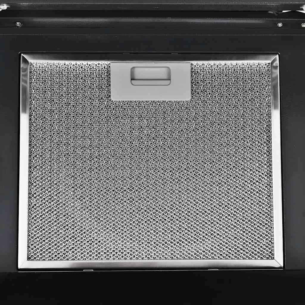 Cappa aspirante da parete in acciaio inox con 756 m³/h, larghezza 60 cm, nero, con filtro ai carboni attivi e filtro antigrasso in alluminio, cappa aspirante silenziosa per montaggio a parete