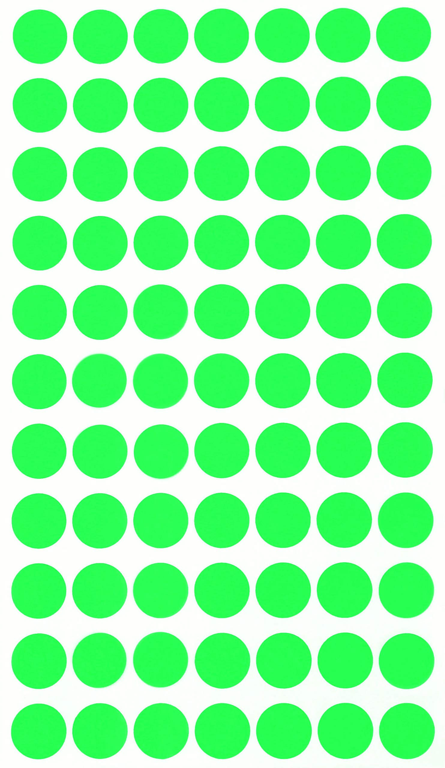 Royal Green Neon Green Sticker dot Removable Labels 15mm - Colored Circle Stickers (5/8 inch 19/32) - 770 Pack