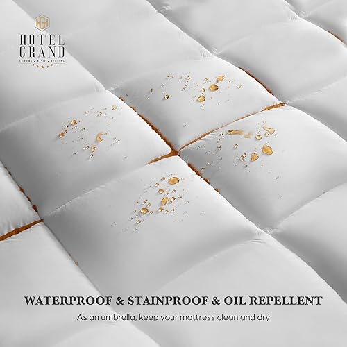 Miniatura 2 de Hotel Grand Cubrecolchón con Superficie Acolchada Tamaño King - Protector de Colchón Impermeable Funda de Almohadilla Acolchada Ajustable con