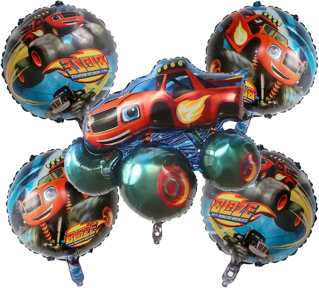 5PCS BLAZE Party Balloons ,BLAZE Party Supplies, Kids Baby Shower Birthday Party Decorations.