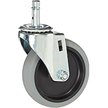 4 Inch Caster Wheels for Cart Carlisle FoodService Products, SBCC24000 Fold N Go Cart Metal Replacement Swivel Caster Wheels Heavy Duty with Stem Mount Commercial Non-Marking Design Single