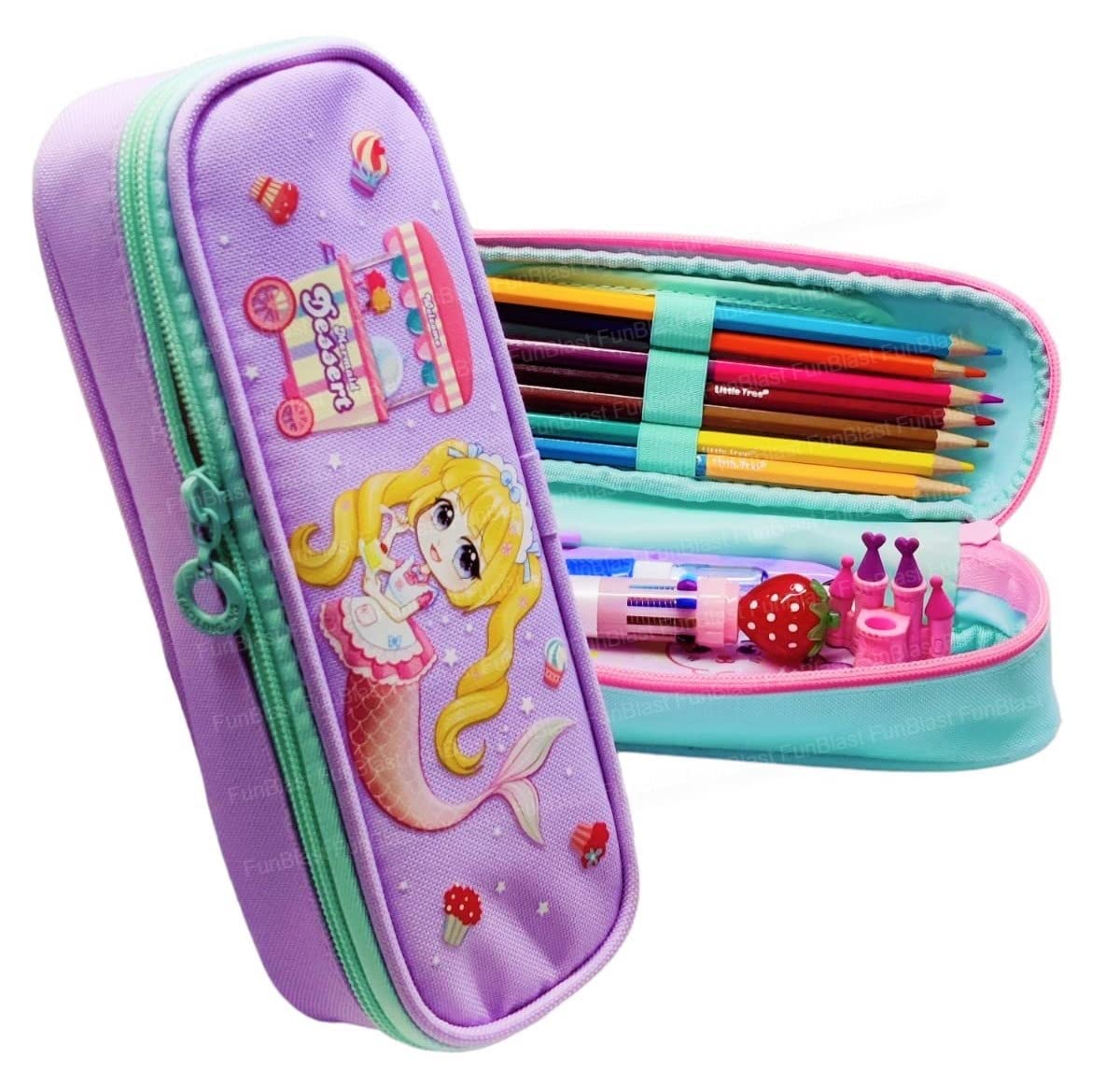 FunBlast Pencil Pouches for Girls – Stylish Pencil Case, Pencil Box for Girls, Pencil Case for Girls, Multipurpose Zipper Pencil Pouch for Girls, Return Gifts for Kids (Mermaid) (B0BNVNDLS9) Amazon Price History, Amazon Price Tracker