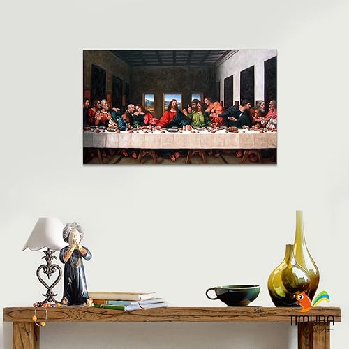 Miniatura 2 de Pintura de la Última Cena - Lienzo decorativo de pared de la última cena, decoración de pared para comedor, La Ultima Cena Cuadro, imagen moderna de