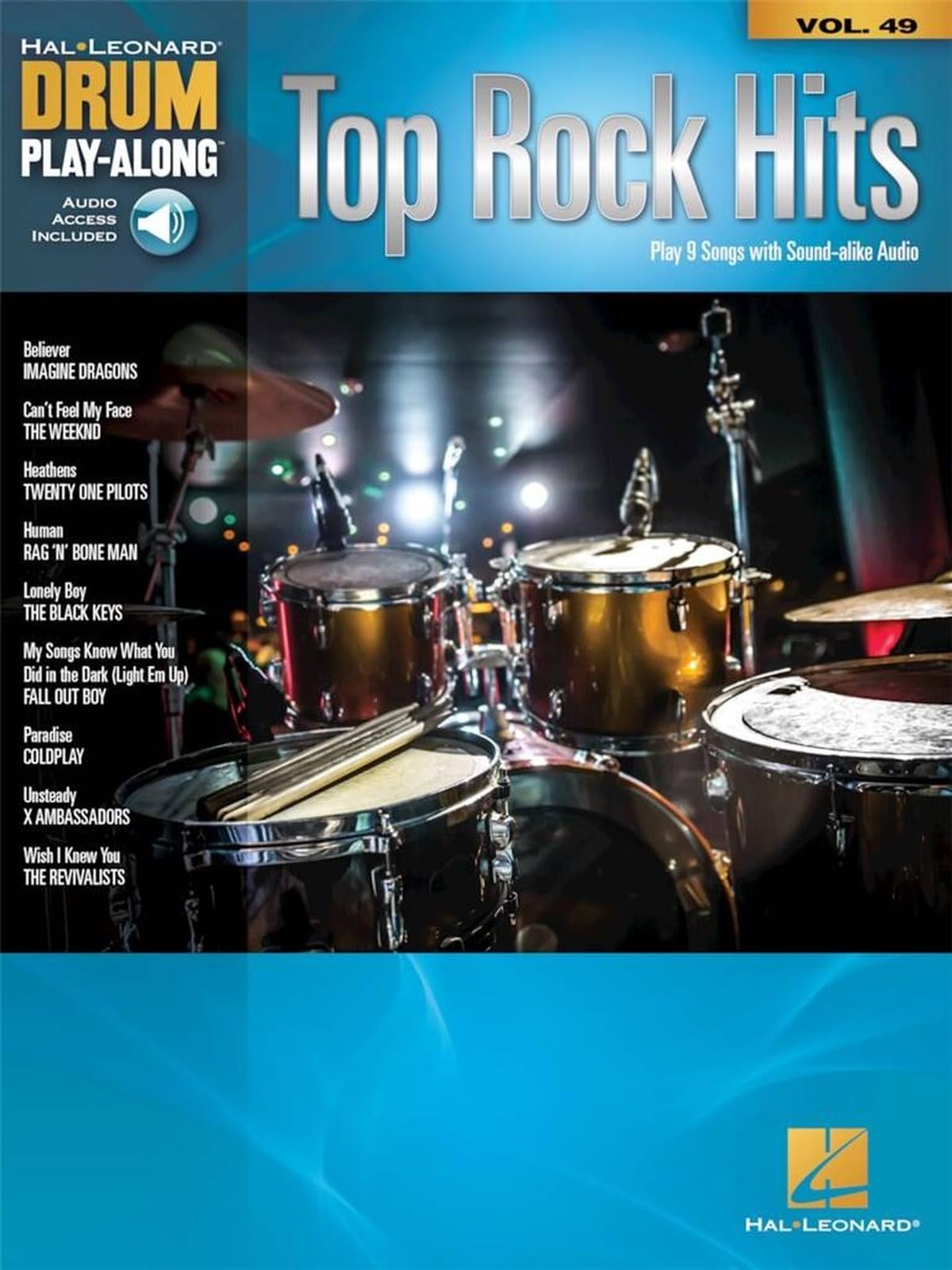 Top Rock Hits Drum Play-Along Volume 49 (Hal Leonard Drum Play-Along, 49)