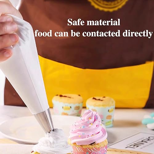 Miniatura 4 de Bolsas de tuberías de 18 pulgadas, 400 bolsas desechables de pastelería, grandes bolsas de plástico grueso antiestallido antideslizantes para