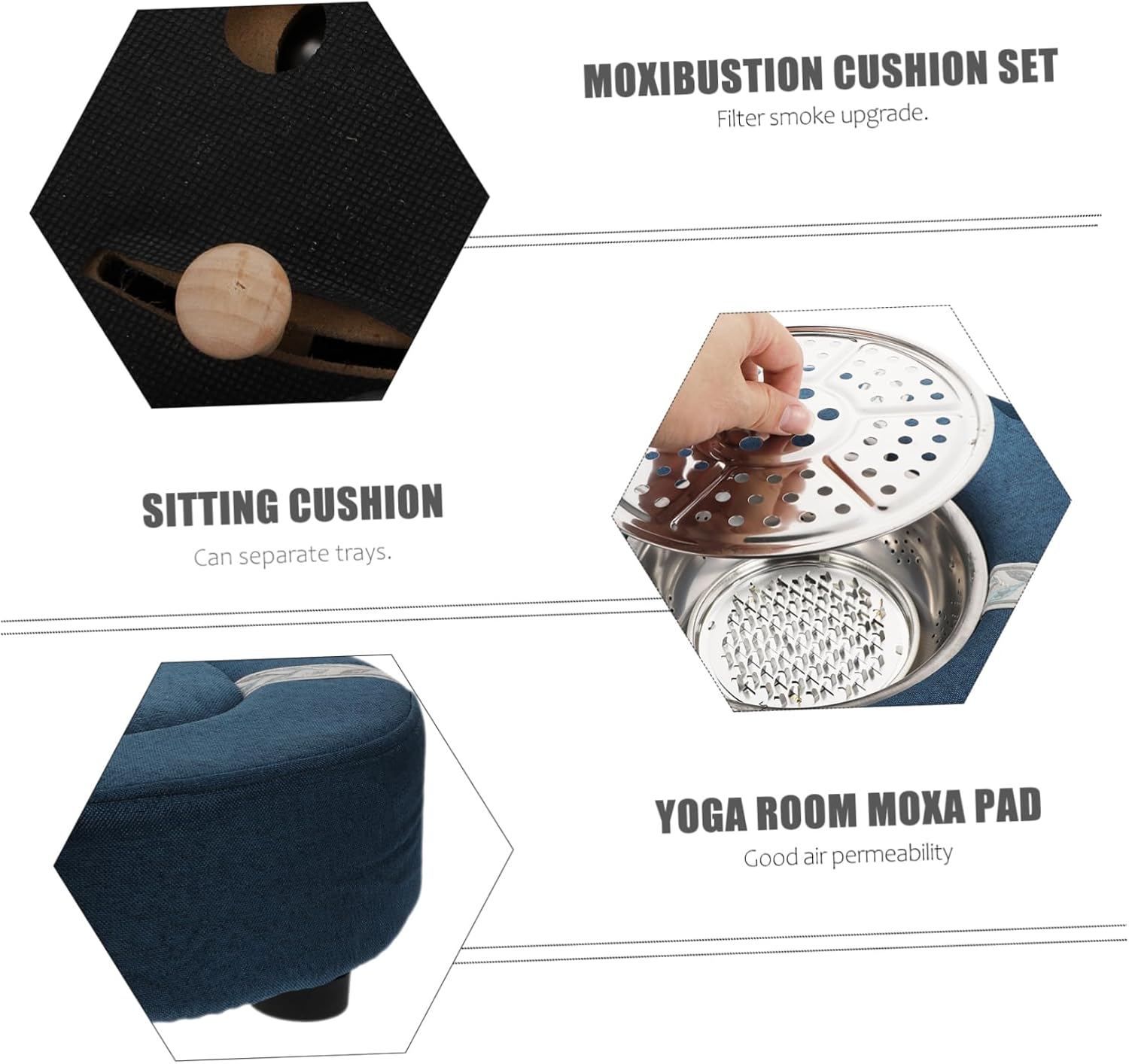 Healeved Eco-Friendly Flax Moxa Heat Pad Leg Knee Support Cushion for Chairs Multipurpose Seat Pad